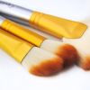 32 Bright Yellow Makeup Brushes Set Professional