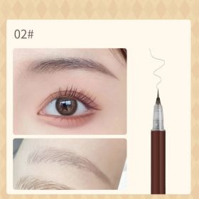 3/1 Pcs Liquid Wenkbrauw Tattoo Potlood 0.01Mm Ultra Dunne Kop Waterdichte Wenkbrauw Pen Zweet-Proof Gemakkelijk Om Kleur eye Cosmetische Make-Up (Color: 02 Beige)