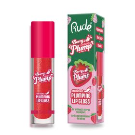 RUDE Berry Plump Plumping Lip Gloss (Color: Strawberry Kiss)