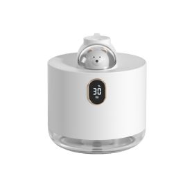 Spaceship USB Humidifier Desktop Office Mute Replenishment (Option: White-2000MAH-USB)